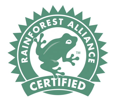 Rainforest Alliance certified sustainable matcha tea manufacturer seal