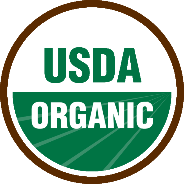 USDA certified organic matcha green tea powder seal